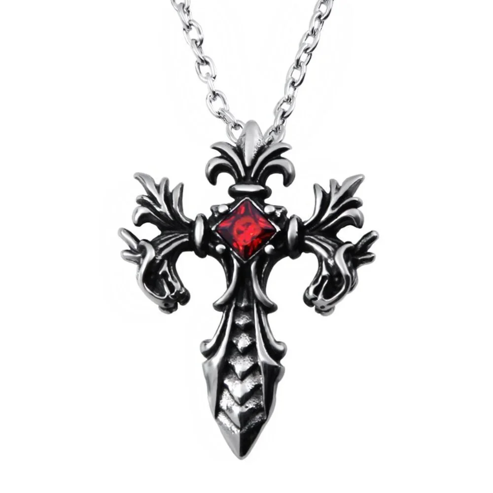 Trendy Wild Clavicle Cross Necklace for Men, BL55590015